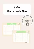 Vorschau - Spiele - Mathe: Stadt - Land - Fluss - Deckblatt