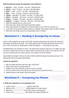 Vorschau - Arbeitsblätter - The Solar System — Worksheet Bundle - Seite 1