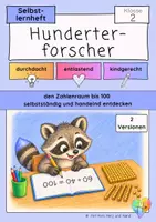 Vorschau - Unterrichtsreihen - Zahlenraum 100 Klasse 2 | Arbeitsheft zur Zahlenraumerweiterung · Zehner, Einer und Hunderterfeld - Deckblatt