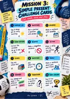 Vorschau - Arbeitsblätter - Simple Present – The Everyday Life Challenge Kreative Grammatik-Wiederholung mit Speaking & Challenge Cards | Klasse 6–8 - Seite 3