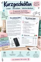 Vorschau - Arbeitsblätter - Kurzgeschichten lesen, verstehen und weiterdenken! Spannende Lesetrainings für Klassen 5 + 6 - Deckblatt