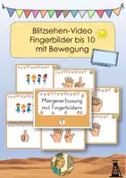 Vorschau - Bildkarten - Blitzsehen | Mengenerfassung bis 10 | Fingerbilder | digitale Tafel | Mitmachvideo | mit Kopiervorlagen - Deckblatt