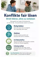 Vorschau - Arbeitsblätter - Ethik Konflikte Klasse 7-10 – Infografik & Lückentext (Arbeitsblatt) - Deckblatt