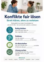 Vorschau - Arbeitsblätter - Ethik Konflikte Klasse 7-10 – Infografik & Lückentext (Arbeitsblatt) - Seite 1