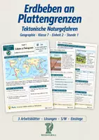 Vorschau - Stundenentwürfe - Tektonische Naturgefahren – komplette Einheit mit Lernkontrolle | Geographie - Seite 1