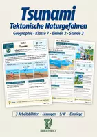 Vorschau - Stundenentwürfe - Tsunami | Geographie | Tektonische Naturgefahren - Deckblatt