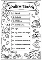 Vorschau - Arbeitsblätter - Herbst Kreuzworträtsel Halloween Waldtiere Sankt Martin - Seite 1