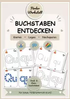 Vorschau - Arbeitsblätter - Materialpaket: Buchstaben entdecken A–Z | Komplettpaket – Kneten, Legen & Nachspuren | Buchstaben lernen inkl. Lautgebärde - Seite 1