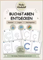 Vorschau - Arbeitsblätter - Buchstabe C c – Kneten, Muggelsteine legen & Nachspuren | Buchstaben lernen - Deckblatt