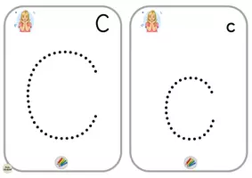 Vorschau - Arbeitsblätter - Buchstabe C c – Kneten, Muggelsteine legen & Nachspuren | Buchstaben lernen - Seite 2