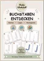 Vorschau - Arbeitsblätter - Buchstabe J j – Kneten, Muggelsteine legen & Nachspuren | Buchstaben lernen - Deckblatt