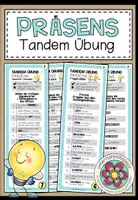 Vorschau - Fördermaterial/Inklusion - Präsens – Übungen zur Zeitform Gegenwart | Tandemübung Deutsch & DaZ/DaF - Deckblatt