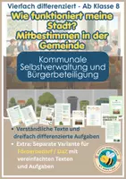 Vorschau - Arbeitsblätter - Mitbestimmung in der Gemeinde - vierfach differenziert - Deckblatt