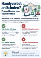 Vorschau - Arbeitsblätter - Ethik Handyverbot Klasse 7-10 – Infografik & Lückentext (Arbeitsblatt) - Seite 1
