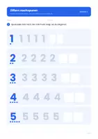 Vorschau - Arbeitsblätter - Mathe Klasse 1: Zahlenraum bis 10 – Ziffern schreiben, Mengen & Zahlenstrahl - Seite 1