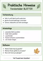 Vorschau - Mal- und Bastelvorlagen - Fensterbilder Blätter – Herbstdeko Kunst Klasse 1–4 - Seite 2