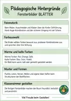 Vorschau - Mal- und Bastelvorlagen - Fensterbilder Blätter – Herbstdeko Kunst Klasse 1–4 - Seite 3