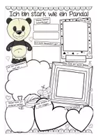 Vorschau - Arbeitsblätter - Sketchnotes Meine Stärken - Pandaklasse - Seite 1