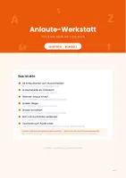 Vorschau - Arbeitsblätter - Deutsch Klasse 1: Anlaute-Werkstatt A-Z – Phonologische Bewusstheit & Buchstaben - Deckblatt