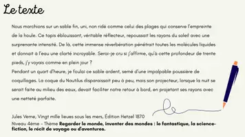 Aperçu - Feuilles d'exercices - Dictée 1 - Vingt mille lieues sous les mers - Page 3