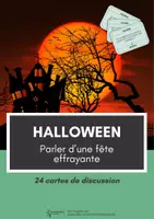 Aperçu - Autre type de ressources - Halloween ⎮ Parler d’une fête effrayante - 24 cartes de discussion - Page de couverture