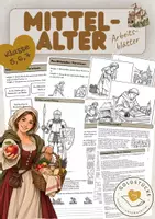 Vorschau - Unterrichtsreihen - Mittelalter, Geschichtsunterricht Klasse 5,6,7, historisches Lernen - Deckblatt