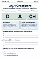 Vorschau - Arbeitsblätter - DACH Orientierung Arbeitsheft Klasse 5 bis 6 - Deckblatt
