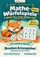 Vorschau - Stundenentwürfe - Mathe Würfelspiele Klasse 1 + 2 - Mengen erfassen - Deckblatt