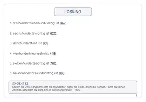 Vorschau - Stationenlernen - Lerntheke - Zahlenraum bis 1000 - Zahlen lesen, ordnen, runden und erklären - Seite 3