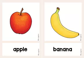 Vorschau - Bildkarten - Flashcards Fruits - Bild- und Wortkarten - Seite 1