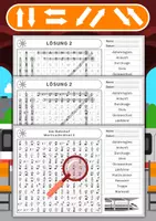Vorschau - Arbeitsblätter - Wortsuchrätsel mit dem Fingeralphabet der Gebärdensprache – Am Bahnhof - Seite 2