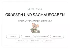 Vorschau - Stationenlernen - Lerntheke - Größen und Sachaufgaben - Seite 1