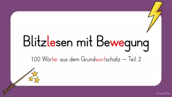 Vorschau - Präsentationen/Tafelbilder - Blitzlesen in Bewegung – Grundwortschatz Teil 2 - Seite 3