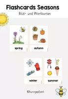 Vorschau - Bildkarten - Flashcards Seasons - Bild- und Wortkarten - Deckblatt