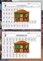 Vorschau - Arbeitsblätter - Arbeitsblätter zum Fingeralphabet der Gebärdensprache – Thema (In der Bibliothek) - Seite 1