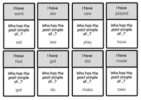 Vorschau - Spiele - I have who has - past simple - past tense - Seite 1