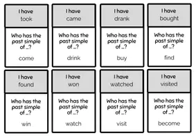Vorschau - Spiele - I have who has - past simple - past tense - Seite 2