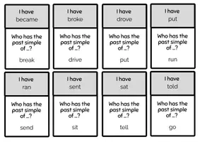 Vorschau - Spiele - I have who has - past simple - past tense - Seite 3