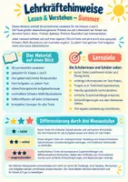 Vorschau - Arbeitsblätter - Lesen & Verstehen Sommer - Klasse 2/3 - Seite 1