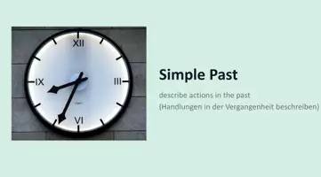 Vorschau - Präsentationen/Tafelbilder - Simple Past Präsentationsfolien Englisch - Deckblatt