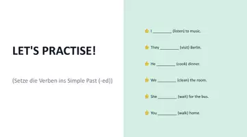 Vorschau - Präsentationen/Tafelbilder - Simple Past Präsentationsfolien Englisch - Seite 2