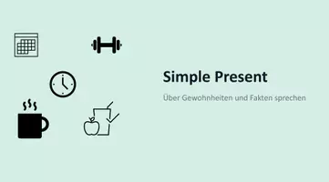 Vorschau - Arbeitsblätter - Simple present Präsentationsfolien - Deckblatt