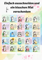 Vorschau - Anderer Materialtyp - Affirmationskarten für Kinder I 25 Mutmacher mit dem kleinen Pinguin I Affirmationskarten Grundschule | Positive Affirmationen & Mutmachkarten | Selbstwert stärken I Pinguinklasse - Seite 1