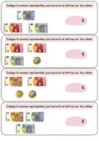 Aperçu - Feuilles d'exercices - rituel maths - la monnaie - Page de couverture