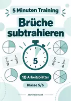 Vorschau - Arbeitsblätter - Blitzrechnen - Brüche subtrahieren - Deckblatt