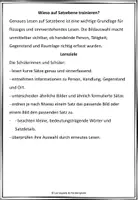 Vorschau - Stationenlernen - Satzdetektiv - genau lesen auf Satzebene - Seite 1