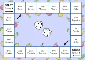 Vorschau - Spiele - Obst und Gemüse - Spiel - Singular und Plural | DaF DaZ A1 - Seite 2