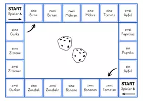 Vorschau - Spiele - Obst und Gemüse - Spiel - Singular und Plural | DaF DaZ A1 - Seite 3