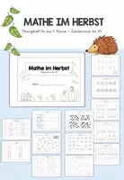 Vorschau - Arbeitsblätter - Mathe im Herbst - Übungsheft im Zahlenraum bis 10 für die 1. Klasse - Deckblatt
