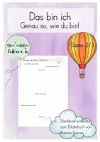 Vorschau - Arbeitsblätter - Das bin ich - Genau so, wie du bist (Steckbrief) - Deckblatt